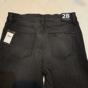 JOE'S Romita high rise wide leg black denim jean 28 NWT
